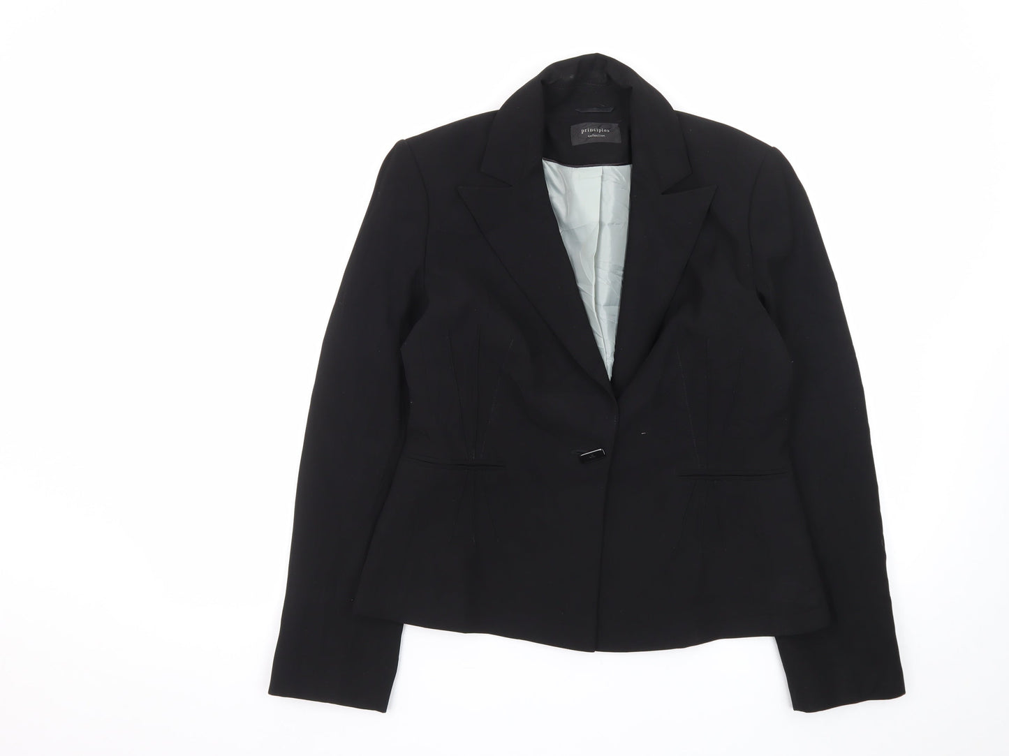 Principles Women Black Size 12 Classic Single-Breasted Blazer