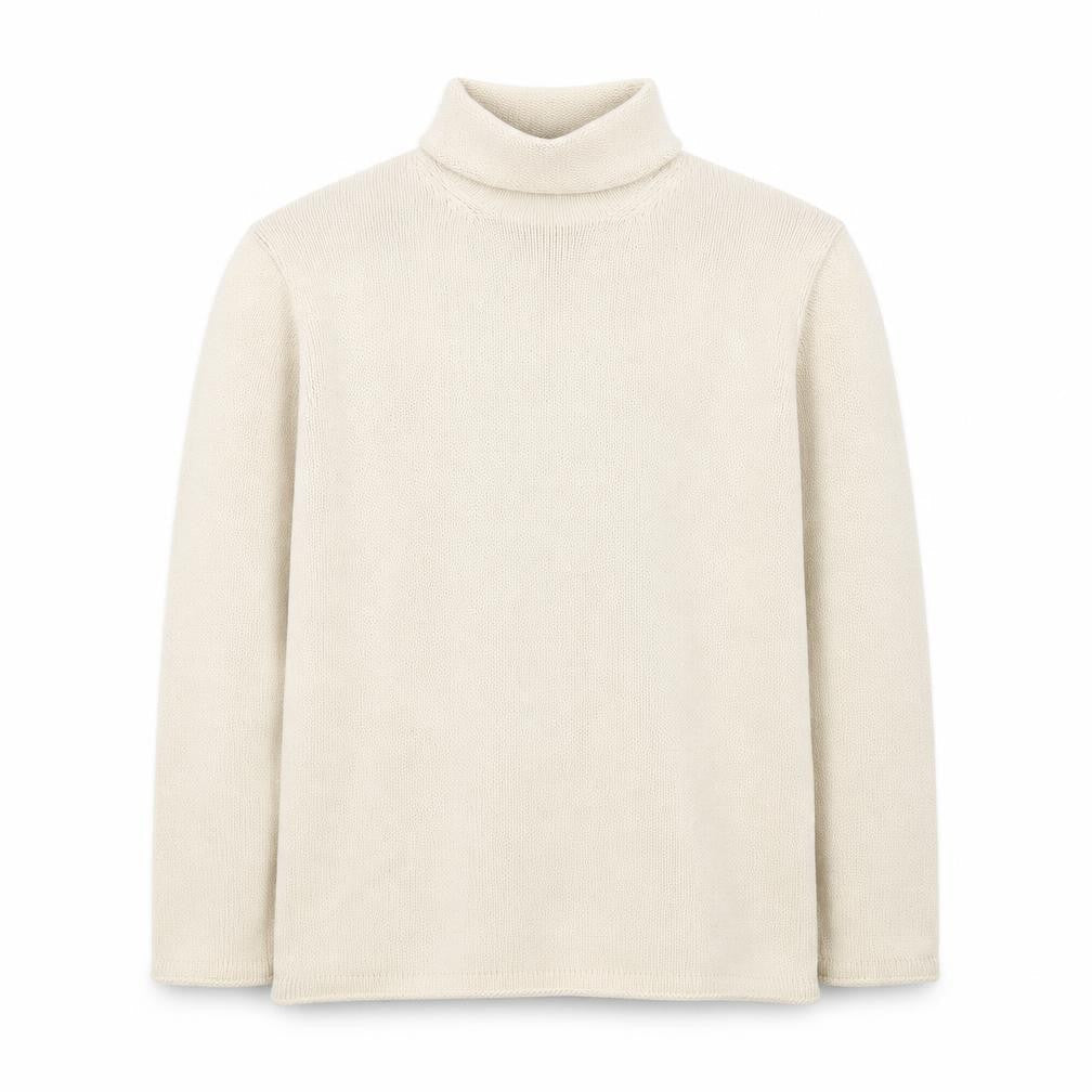 Laura Ashley Men’s Beige Roll Neck Cotton Jumper Medium