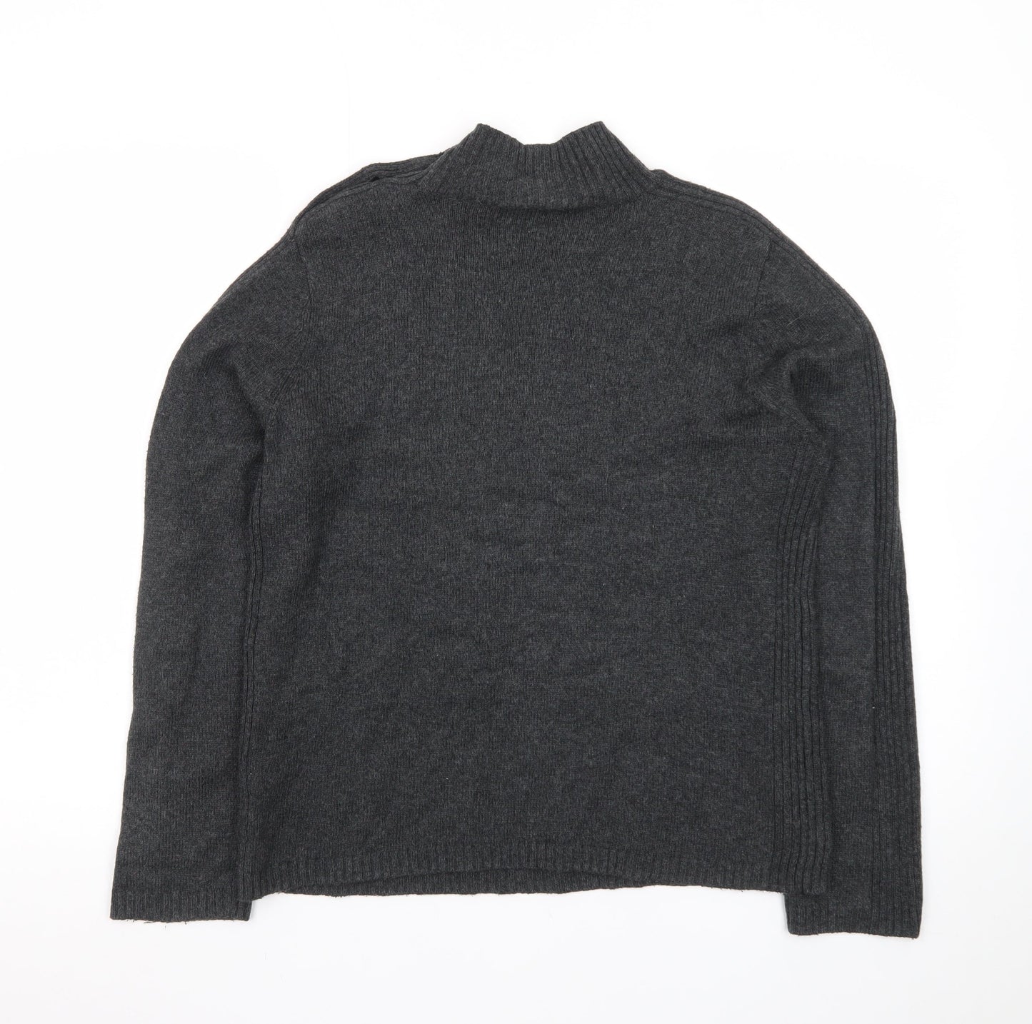Principles Women’s Grey Wool Blend Mock Neck Jumper Size 16