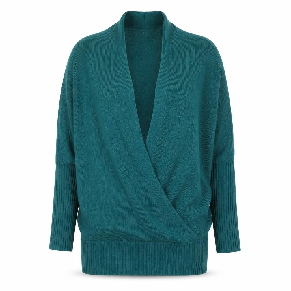 Monsoon Womens Green 3/4 Sleeve Open Knit Cardigan M