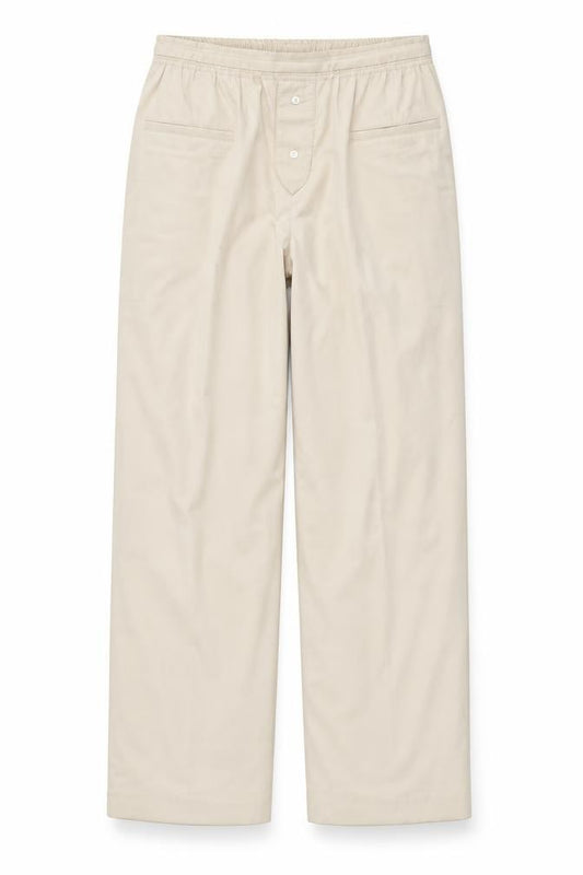 ZARA Women’s Beige XS Chino Trousers Elastic Waist Straight Leg