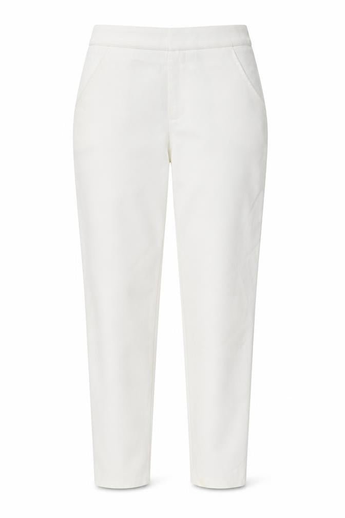 Motel Rocks Womens White Size 6 Tapered Stretch Cotton Trousers