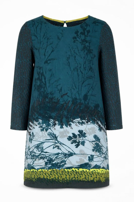 White Stuff Womens Blue Floral Shift Dress Size 12 Knee Length