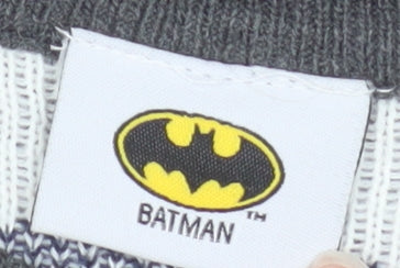 Batman Mens Blue Christmas Pullover Jumper Size S Crew Neck Acrylic