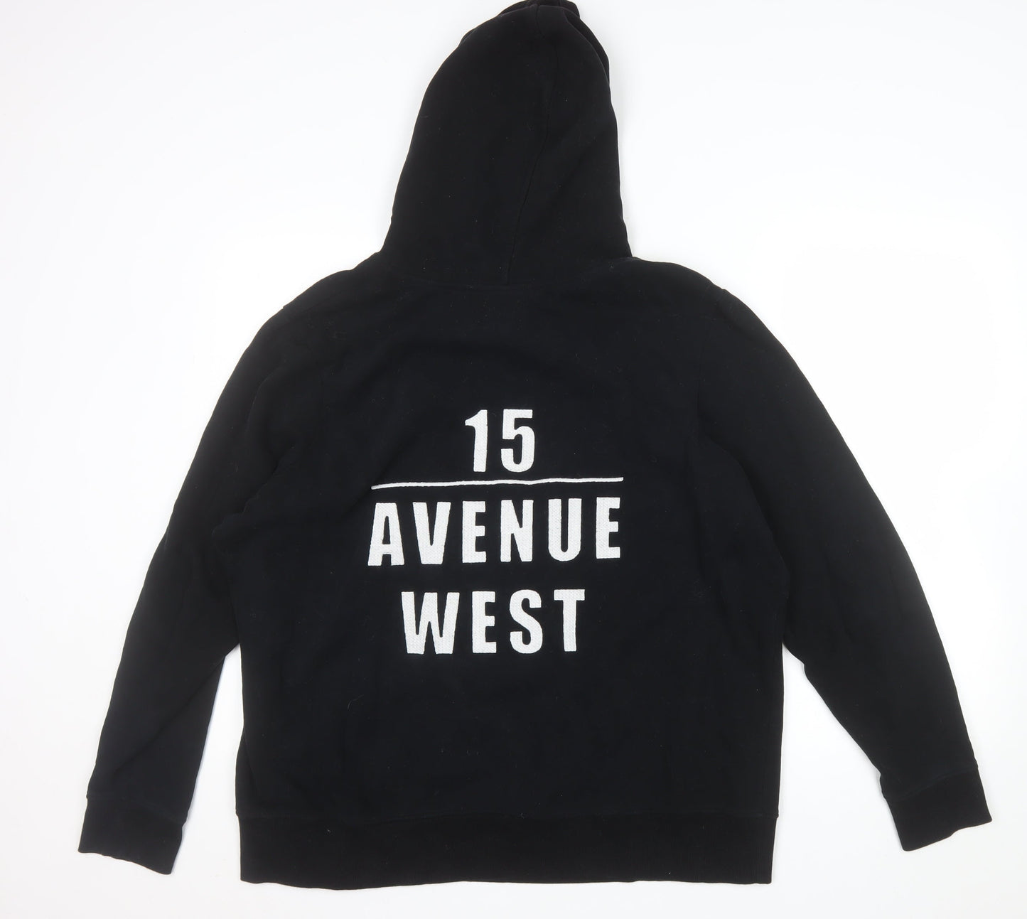 Next Men's Black 2XL Pullover Hoodie 15 Avenue West Graphic Cotton