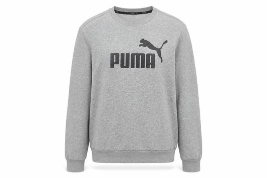 Puma Men's Grey Crew Neck Pullover Logo Sweatshirt Size M