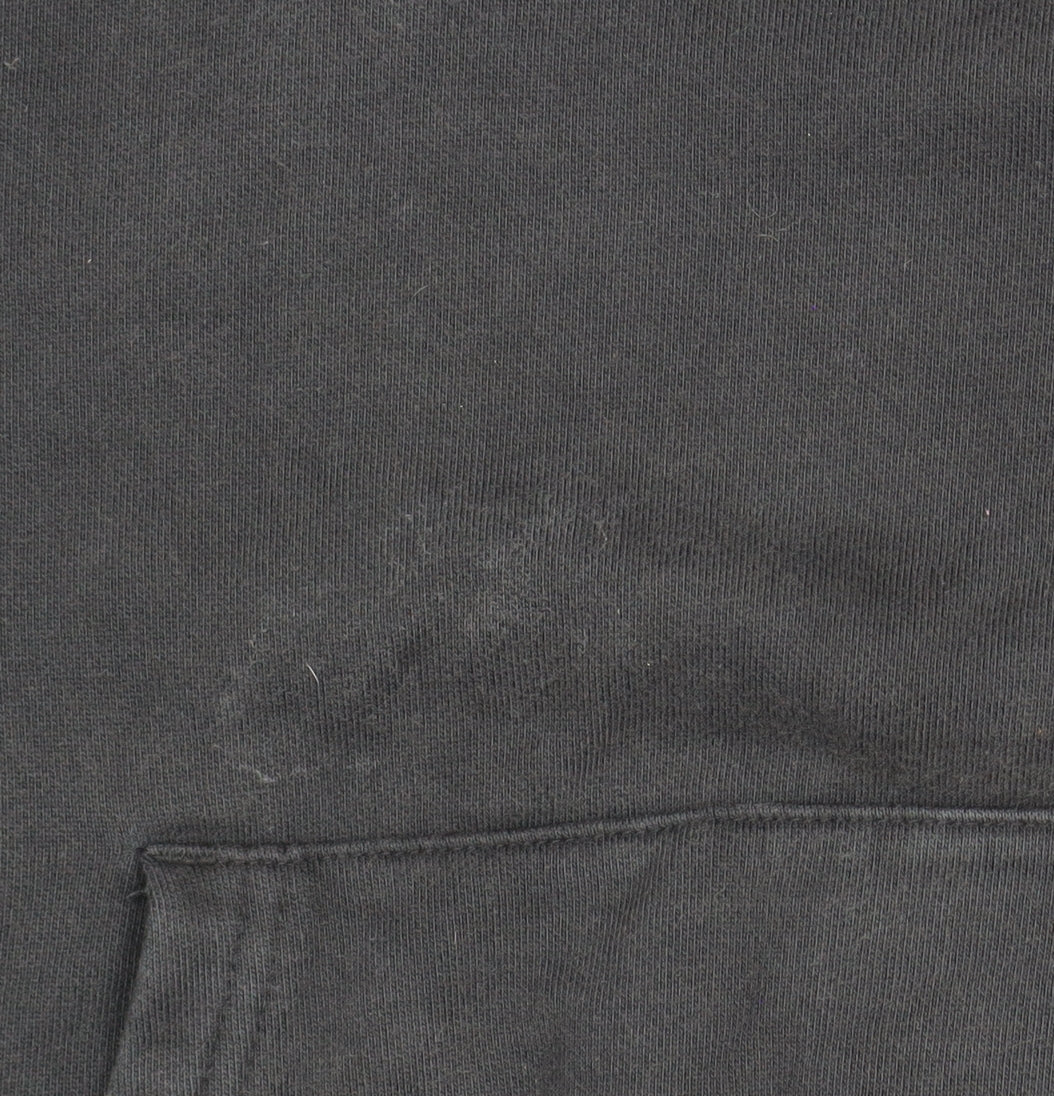 Champion Men's Black Pullover Hoodie Medium Cotton Logo Fleece