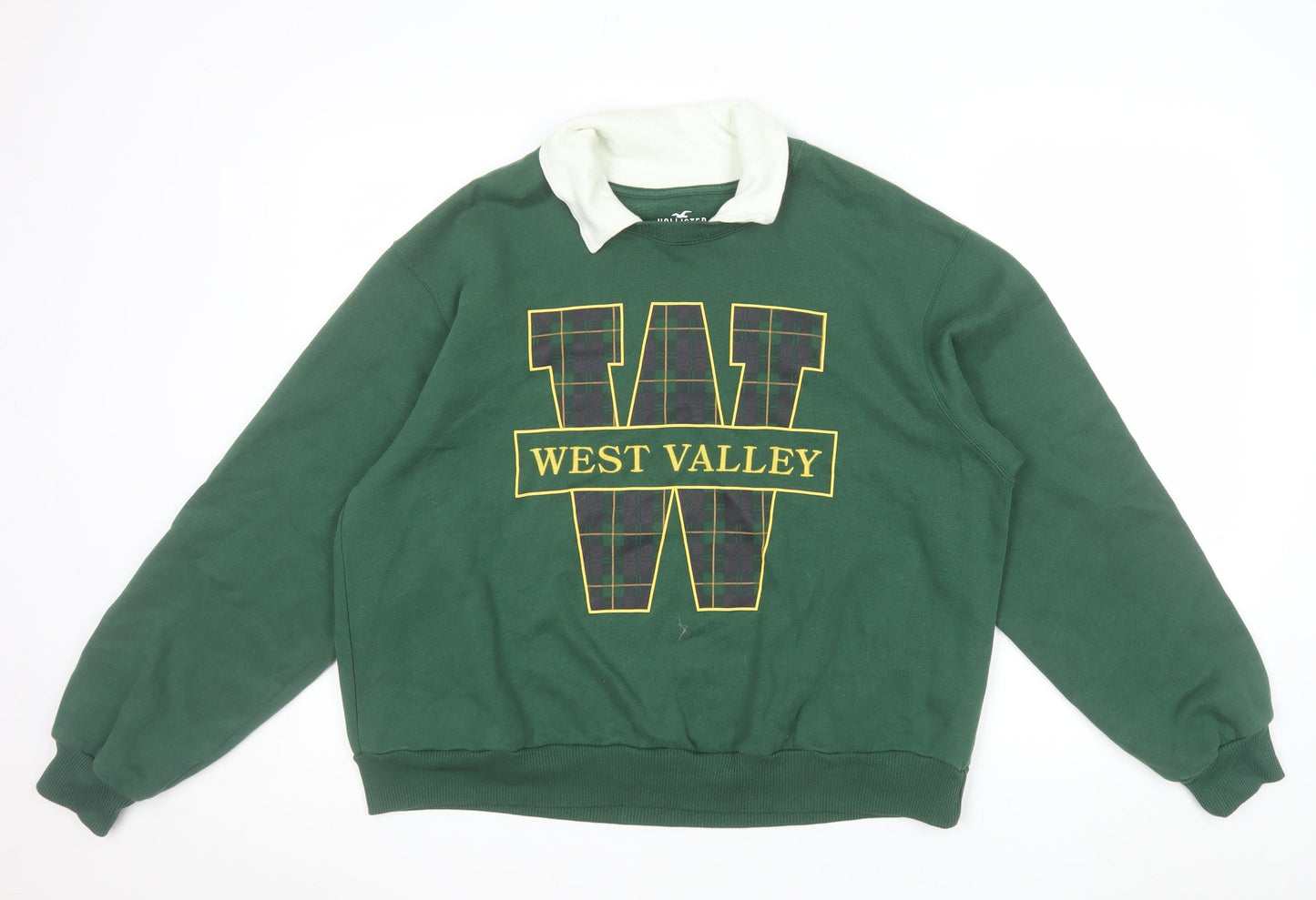 Hollister Womens Green West Valley Pullover Sweatshirt M