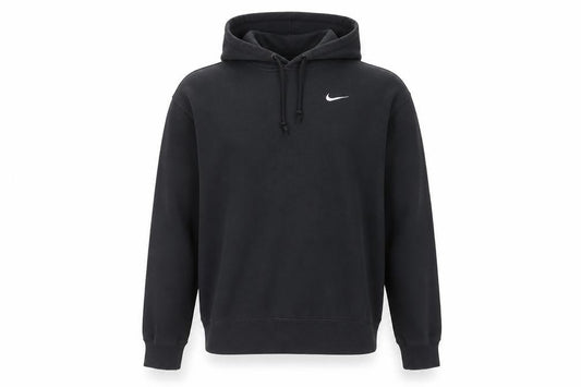 Nike Men's Black Pullover Hoodie Medium Fleece Logo Sportswear