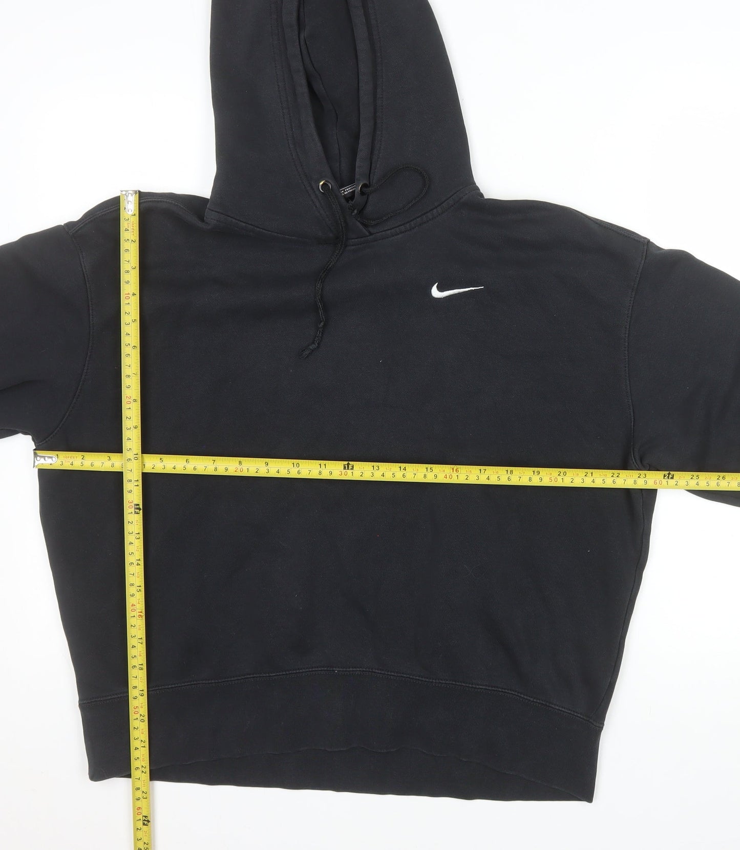 Nike Men's Black Pullover Hoodie Medium Fleece Logo Sportswear