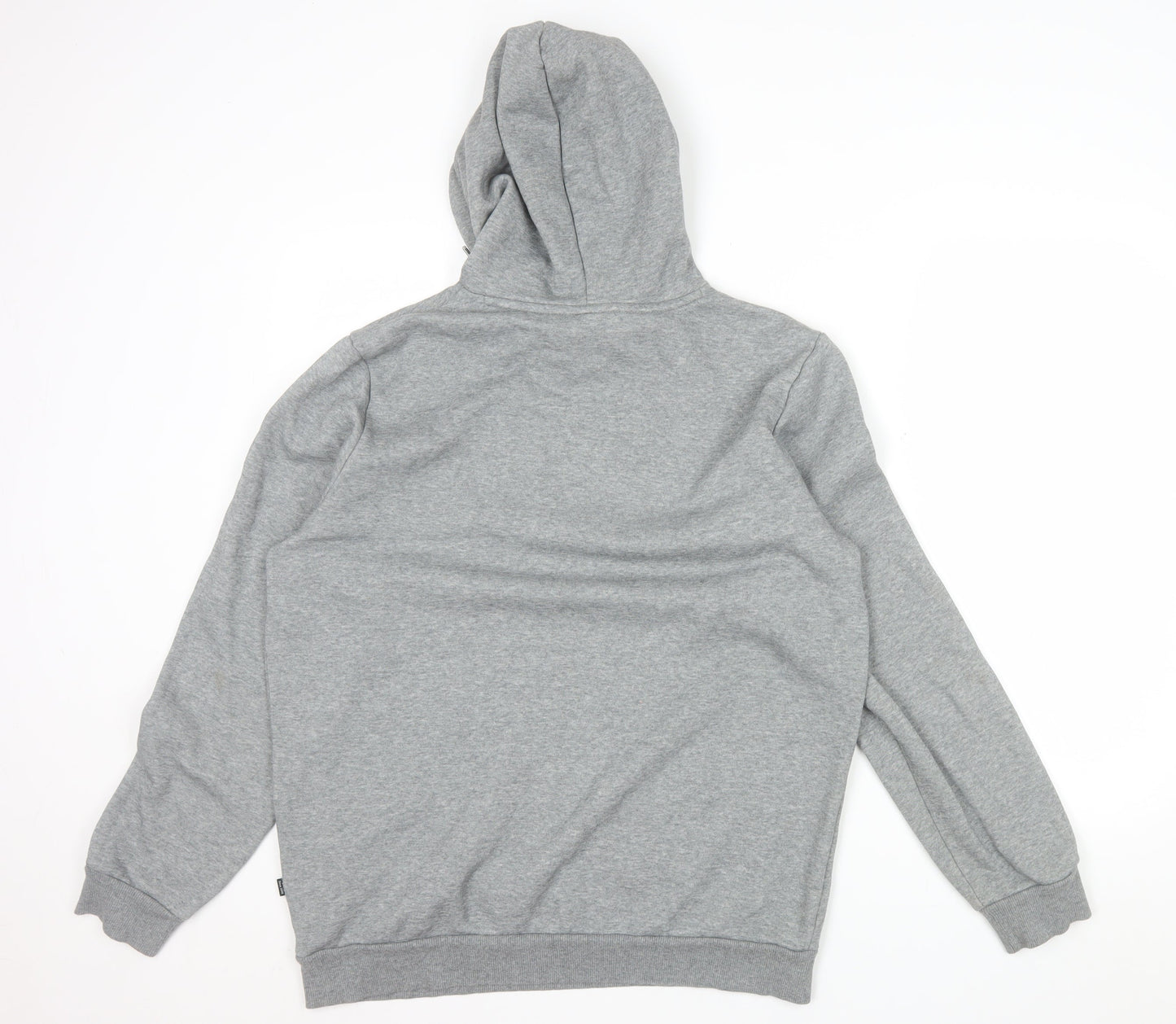 Puma Men's Grey Logo Pullover Hoodie Size M Regular Fit