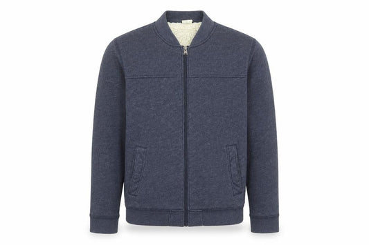 Hollister Men's Blue Full Zip Fleece Sweatshirt Size S