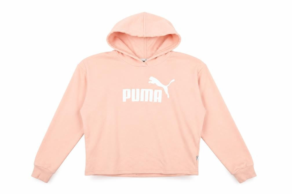 Puma Womens Peach Pink Pullover Hoodie Small Cotton Blend