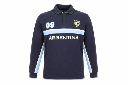 Kevingston Men's Blue Argentina Rugby Collared Sweatshirt M