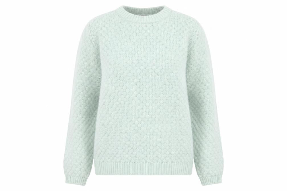 Topshop Women’s Green Knit Crew Neck Jumper Size S UK 8-10