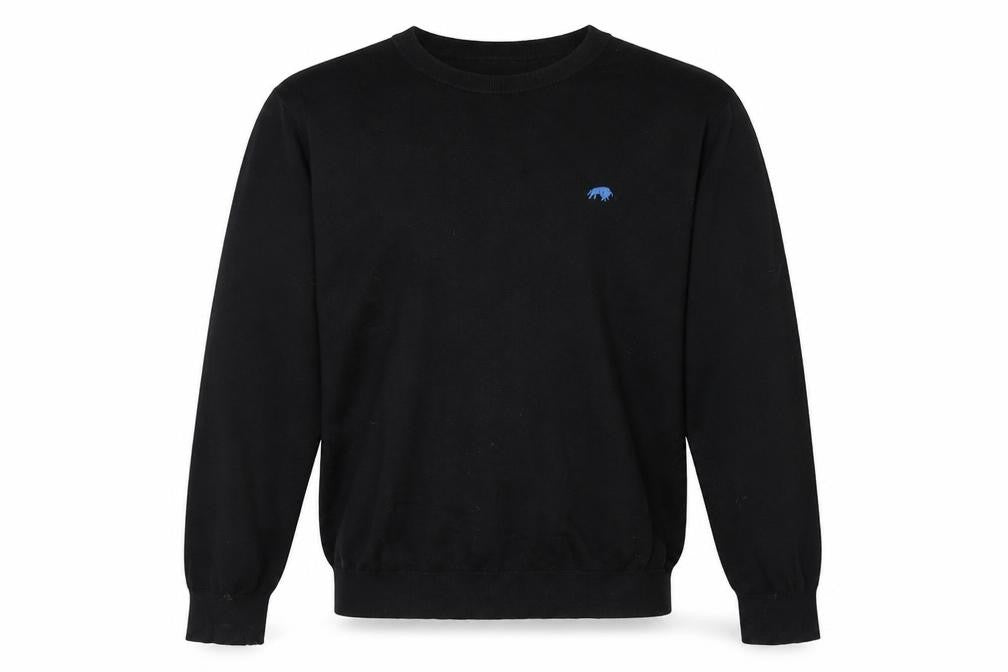 Raging Bull Men's Black Cotton Crew Neck Jumper XL