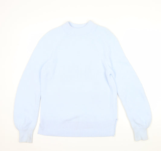 Marks and Spencer Women’s Blue Mock Neck Knit Jumper Size S