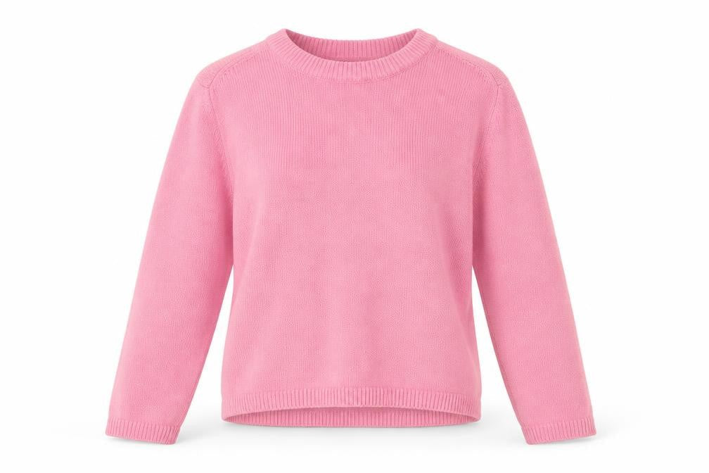Marks & Spencer Women Pink Knit Crew Neck Long Sleeve Jumper M