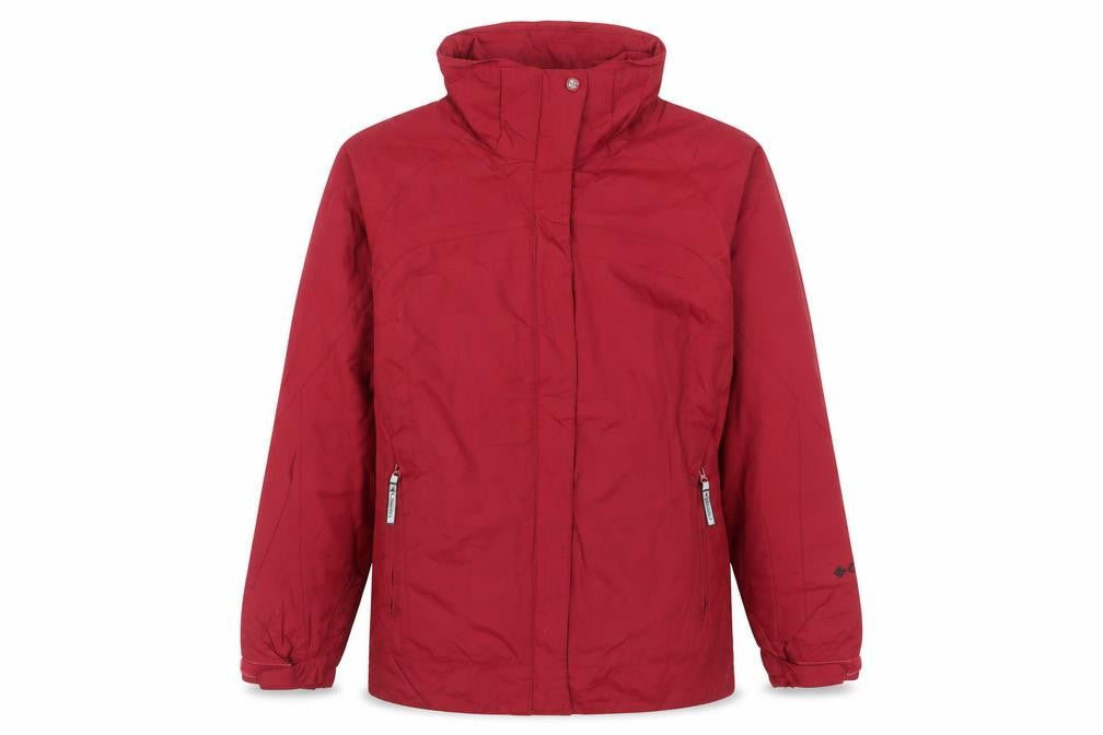 Columbia Men's Red L Hooded Parka Jacket Nylon Water Resistant