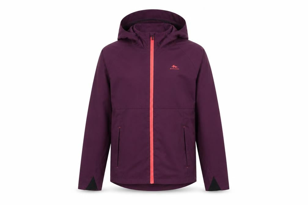 Quechua Girls Purple Waterproof Hooded Rain Coat Jacket 14-15 Years
