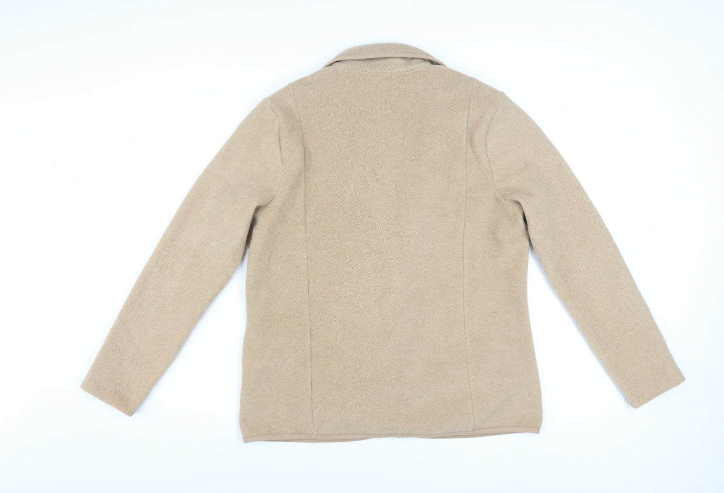 Lands' End Women's Beige Petite M Blazer Jacket with Buttons