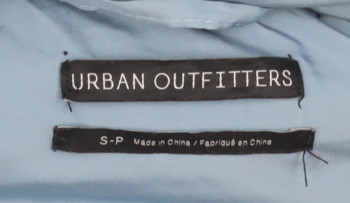 Urban Outfitters Women's Blue Puffer Jacket Size S Cropped Winter Coat