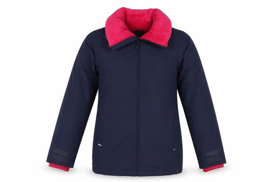 Fouganza Girls Blue Winter Riding Jacket 14 Years Lined Water Resistant