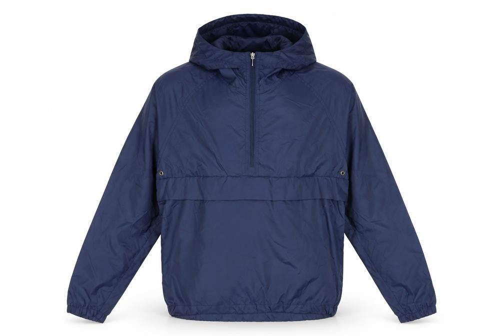REI Men's Blue Nylon Hooded Anorak Jacket Size S Lightweight Outdoor