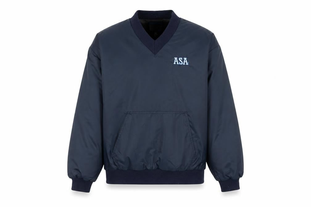 Amateur Softball Association Men's Blue Pullover Nylon Sweatshirt L