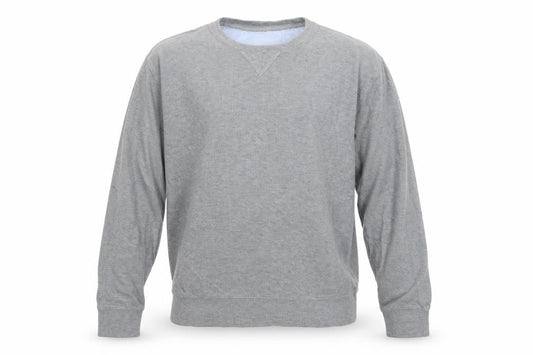 Lands' End Men's Grey Cotton Crew Neck Sweatshirt M Regular Fit