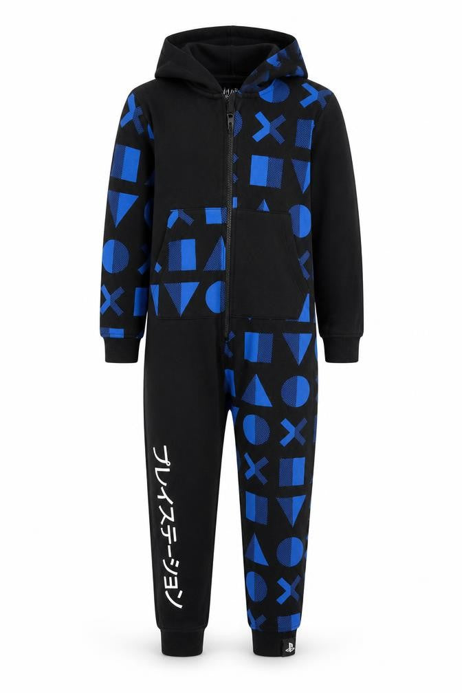 Marks & Spencer Boys Black PlayStation Hooded One Piece 9-10 Years