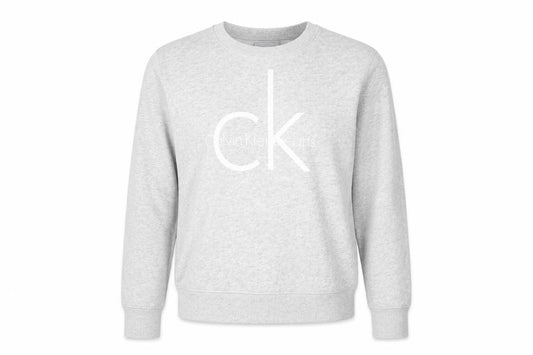 Calvin Klein Jeans Womens Grey Logo Pullover Sweatshirt Size L