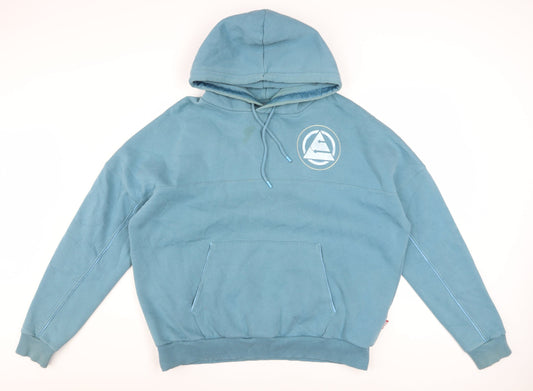 Disney Men's Blue XL Pullover Hoodie Graphic Logo Cotton Blend