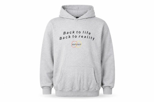 Soul II Soul Men's Grey Hoodie L Pullover Graphic Print Cotton