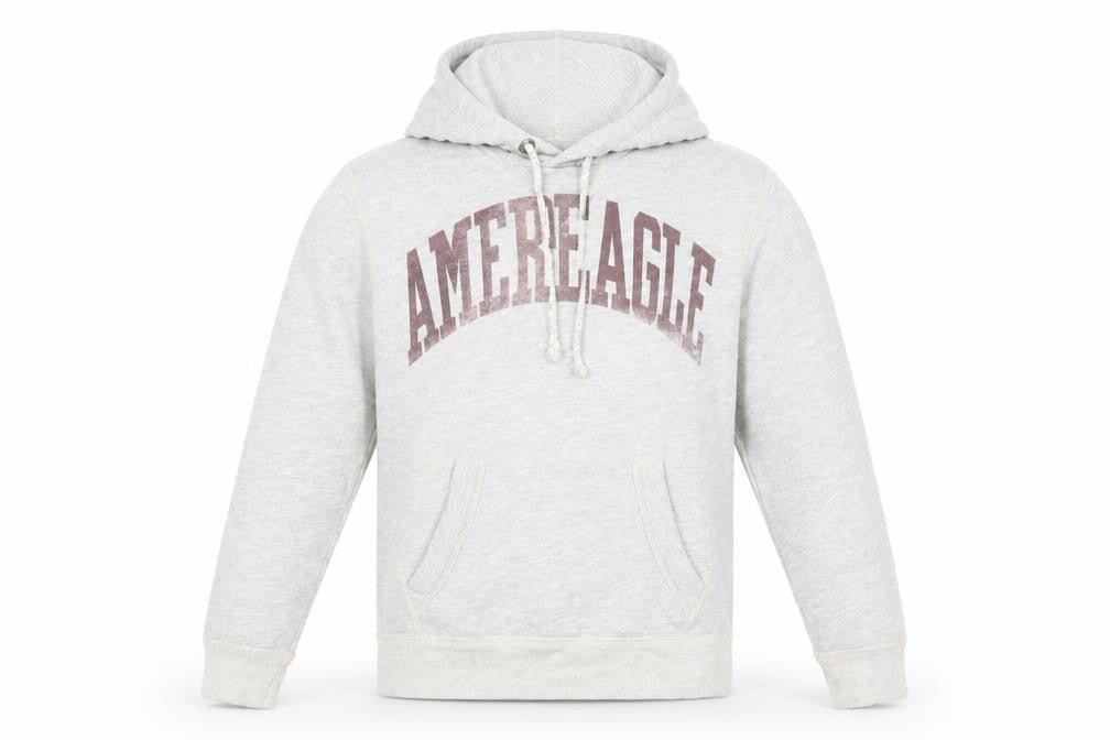 American Eagle Outfitters Mens Grey XS Pullover Hoodie Athletic Fit Logo