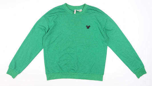 Disney Women’s Green Crew Neck Pullover Sweatshirt Size 12