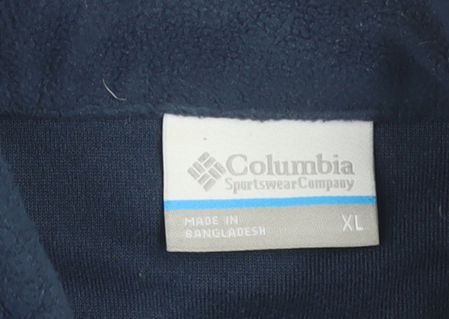 Columbia Mens Blue Fleece 1/4 Zip Pullover Sweatshirt XL