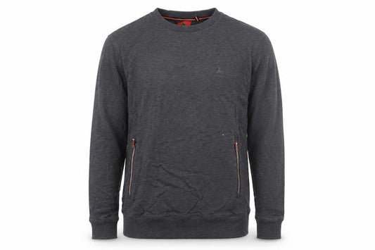 Luke Men's Grey Crew Neck Zip Pocket Sweatshirt Medium