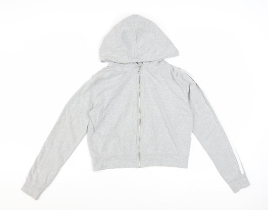 Missguided Petite Women's Grey Full Zip Hoodie UK 10
