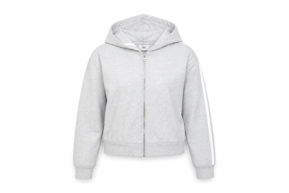 Missguided Petite Women's Grey Full Zip Hoodie UK 10
