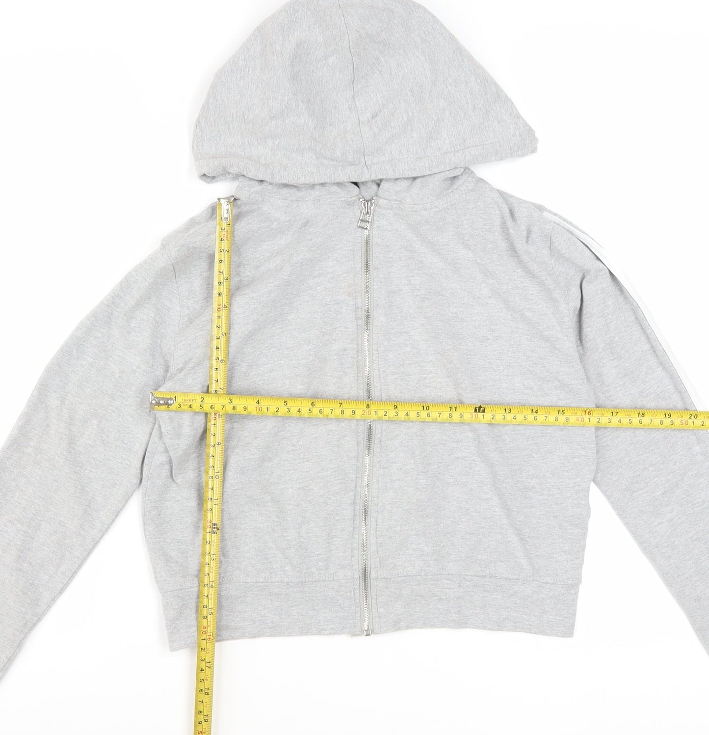 Missguided Petite Women's Grey Full Zip Hoodie UK 10