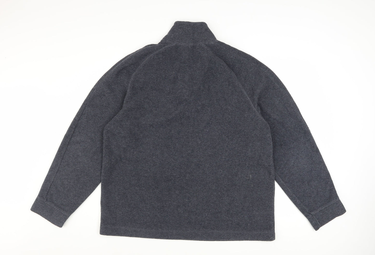 Next Men’s Grey 1/4 Zip Fleece Sweatshirt XL High Neck