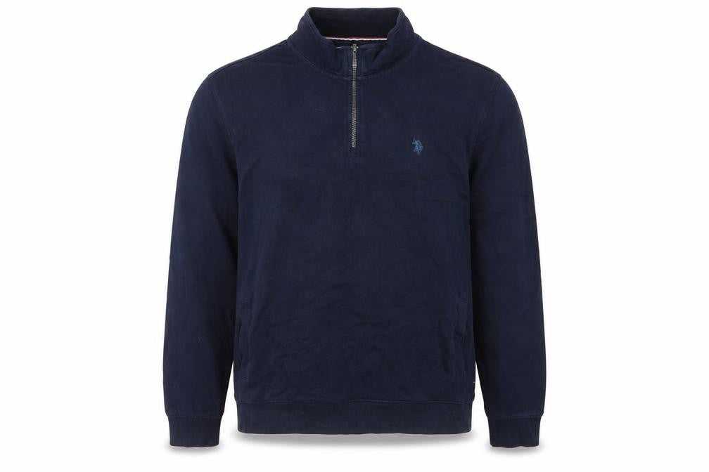 U.S. Polo Assn. Men’s Blue 2XL Quarter Zip Sweatshirt