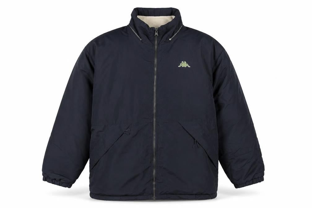 Kappa Men's Blue L Windbreaker Jacket Full Zip Lightweight Polyester