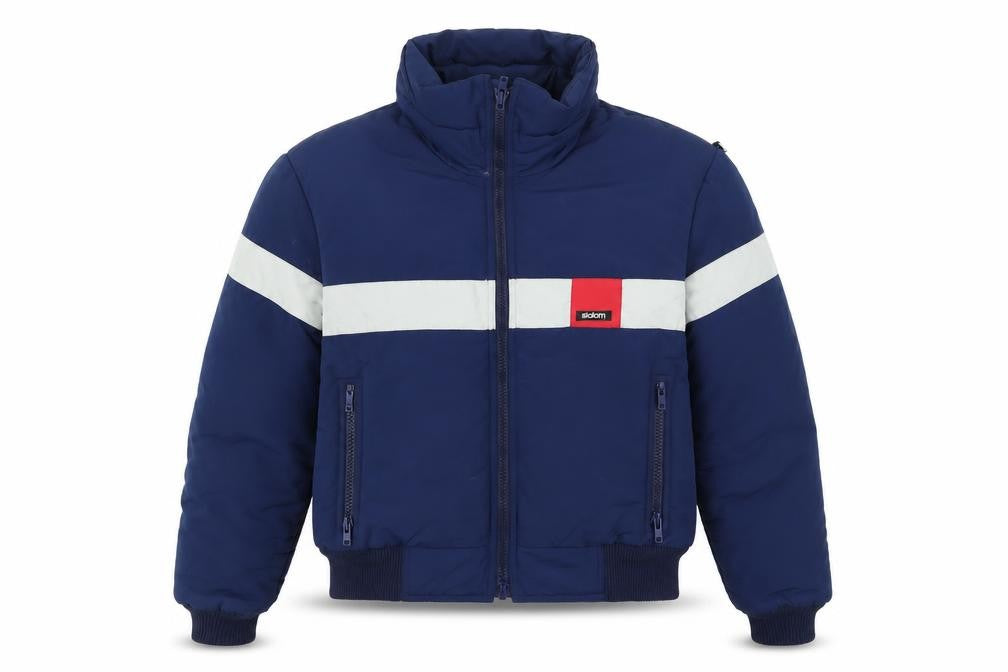 Slalom USA Men's Blue Puffer Jacket L Winter Ski Nylon