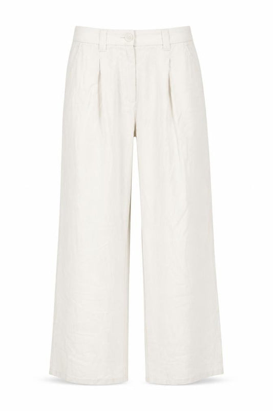 ASOS Women Beige Wide-Leg High Rise Pleated Trousers Size 6