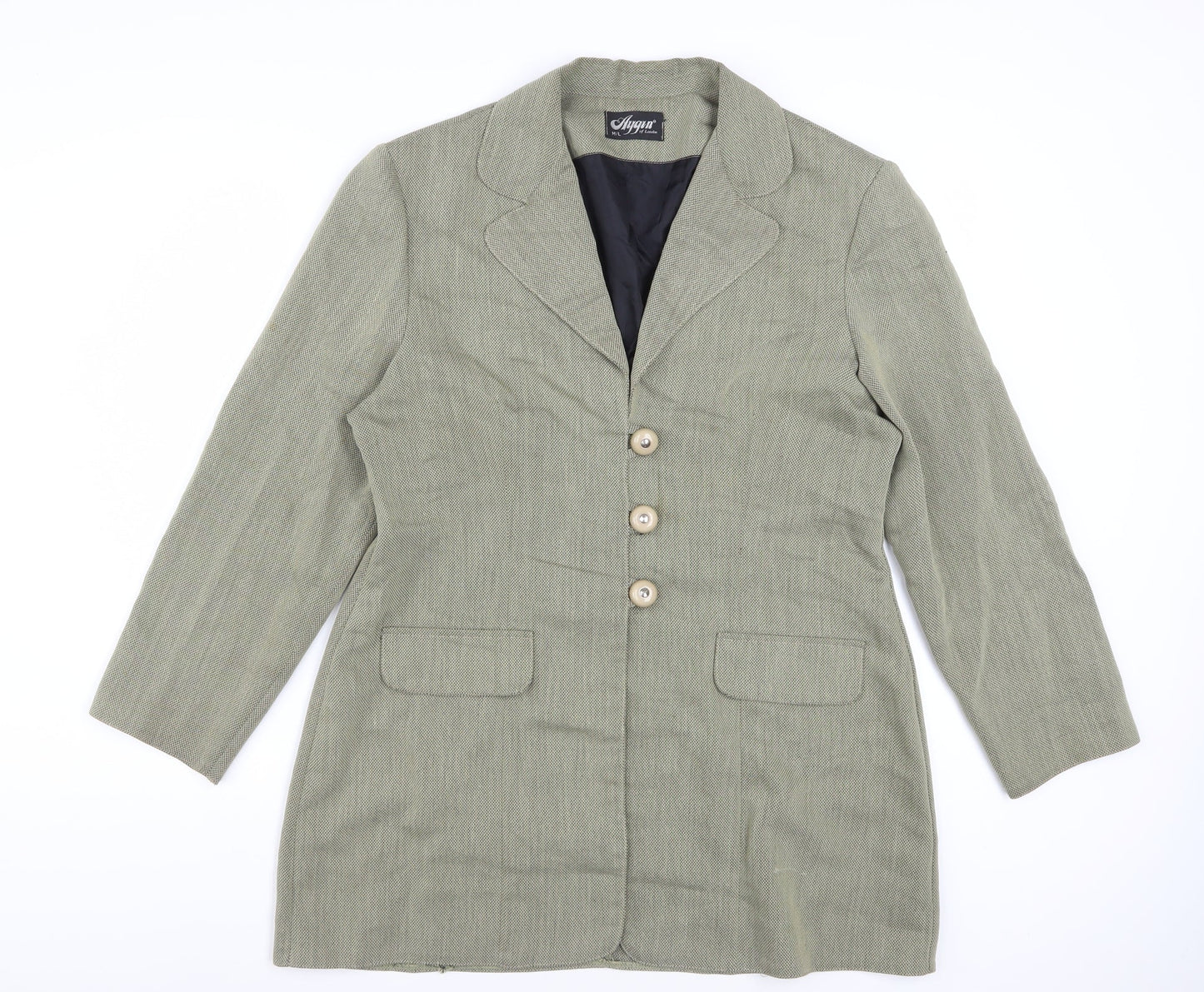 Aygun of London Women's Beige Classic Blazer M Mid-Length Jacket