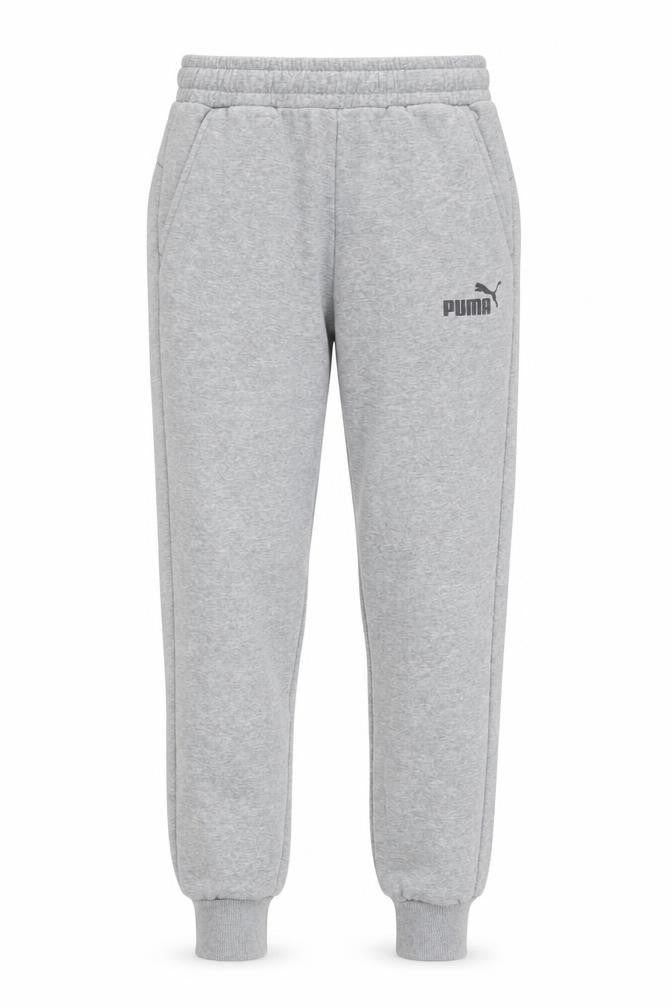 Front view of Puma Men’s Grey Sweatpants Joggers M Regular Fit