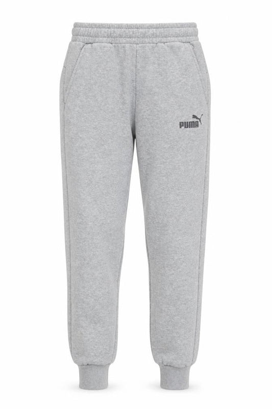 Front view of Puma Men’s Grey Sweatpants Joggers M Regular Fit