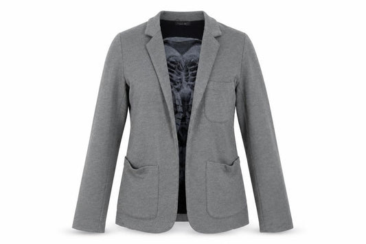 Topshop Womens Grey UK 8 Classic Blazer Jacket Casual Cotton Blend